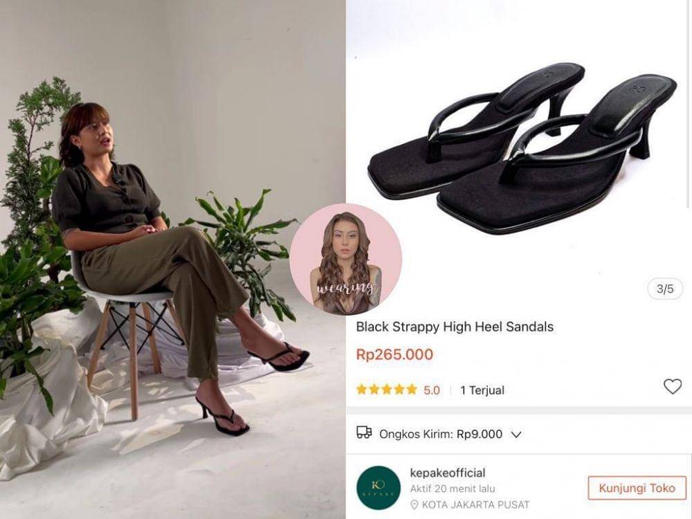 Awkarin memakai heels dari merk Kepake Official (instagram.com/awkarin.wearing)