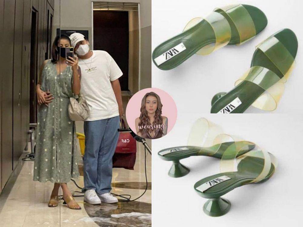 Awkarin memakai heels dari merk Zara (instagram.com/awkarin.wearing)