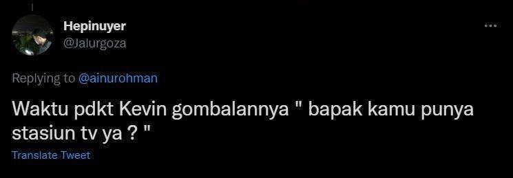 respons kocak warganet soal hubungan Kevin Sanjaya (twitter.com/jalurgoza)