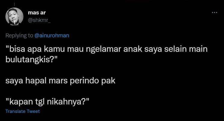 respons kocak warganet soal hubungan Kevin Sanjaya (twitter.com/shkmr_)