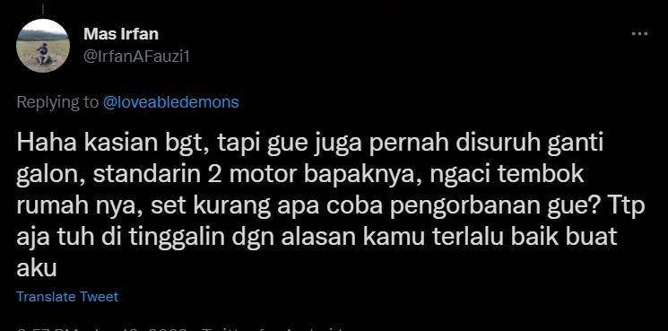 curhat kocak pulang dari rumah pacar (twitter.com/irfanafauzi1)