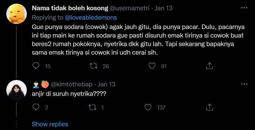 curhat kocak pulang dari rumah pacar (twitter.com/usernametri)