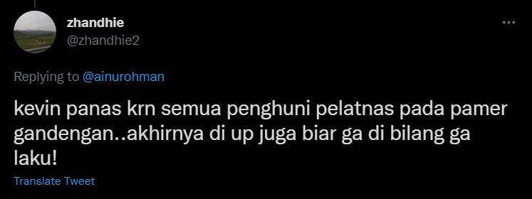 respons kocak warganet soal hubungan Kevin Sanjaya (twitter.com/zhandie2)