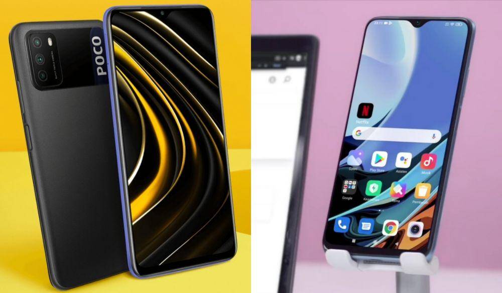 potret Poco M3 dan Xiaomi Redmi 9T (mobile.mi.co.id | youtube.com/Xiaomi Indonesia)