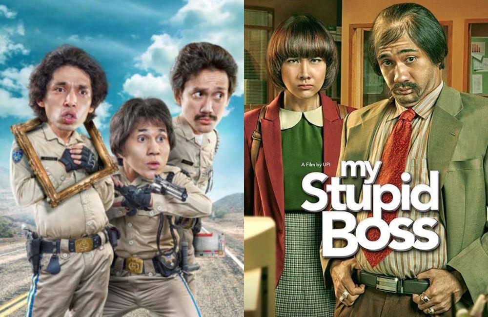 kolase film komedi Indonesia terlaris sepanjang masa (dok. Falcon Pictures/Warkop DKI Reborn: Jangkrik Boss Part 1 | dok. Falcon Pictures/My Stupid Boss)