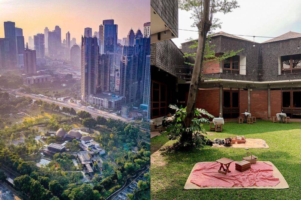 kolase potret Hutan Kota by Plataran dan Dia Coffee (instagram.com/alivikry | instagram.com/masnov_)