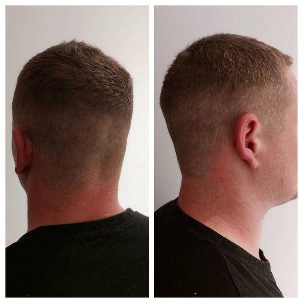 Ilustrasi model rambut long buzz cut (instagram.com/ophelie_hair_at_home)