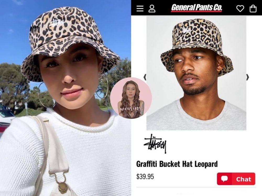 Awkarin memakai topi dari merk Stussy (instagram.com/awkarin.wearing)