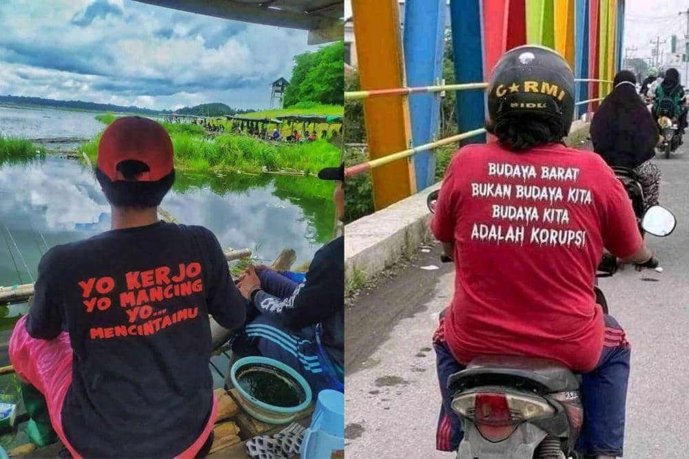 10 Orang Ini Viral karena Tulisan Kocak di Belakang Bajunya
