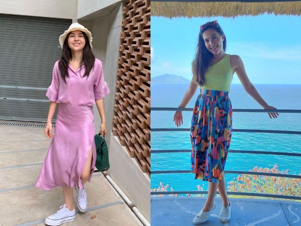 10 Ide Outfit Liburan ala Olivia Jensen, Didominasi Warna Cerah