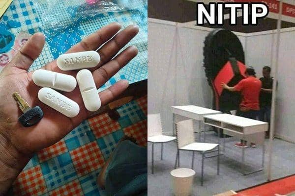 10 Potret Kocak Orang Pakai Benda Raksasa Ini Ukurannya Gak Nyantai