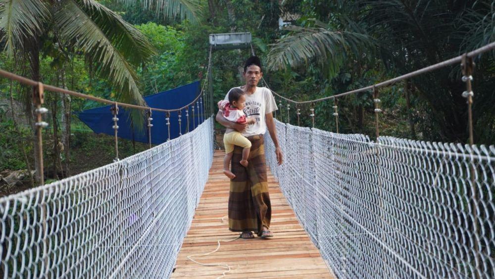 Jabar Quick Respon Bangun Jembatan Gantung Penghubung Desa di Ciamis