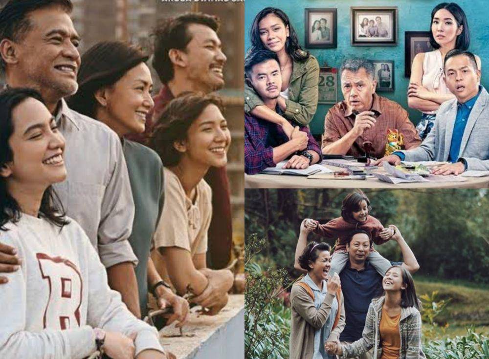 kolase film drama keluarga Ini terlaris sepanjang masa (dok. Visinema Pictures/Nanti Kita Cerita Tentang Hari Ini | dok. Starvision Plus/Cek Toko Sebelah | dok. Visinema Pictures/Keluarga Cemara)