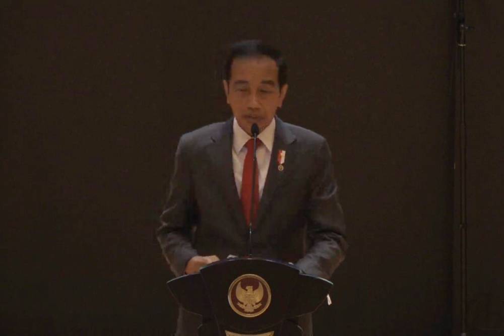 Presiden Jokowi memberikan arahan di Dies Natalis ke-67 Universitas Katolik Parahyangan pada Senin (17/1/2022). (youtube.com/UNPAR OFFICIAL)