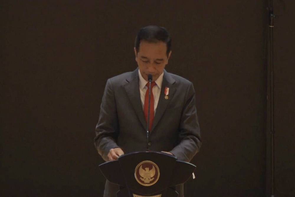 Presiden Jokowi memberikan arahan di Dies Natalis ke-67 Universitas Katolik Parahyangan pada Senin (17/1/2022). (youtube.com/UNPAR OFFICIAL)