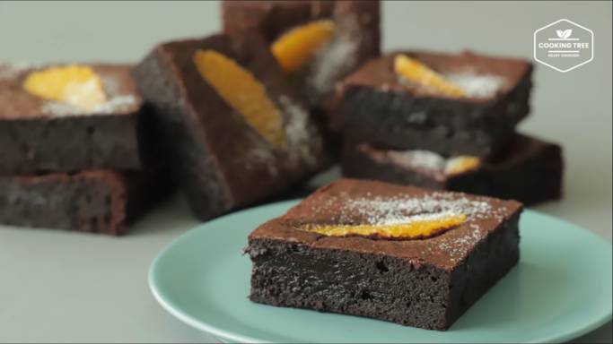 ilustrasi orange brownie (dok. youtube.com/Cooking tree 쿠킹트리)