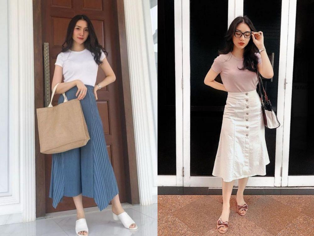 10 Inspirasi Outfit Feminin ala Rachel Octavia, Chic dan Cute!