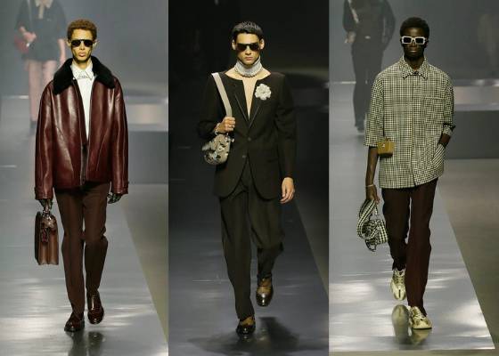 Style pria yang berkelas dari Fendi di Milan Fashion Week (MFW) Menswear Fall/Winter 2022/2023 (milanofashionweek.cameramoda.it)