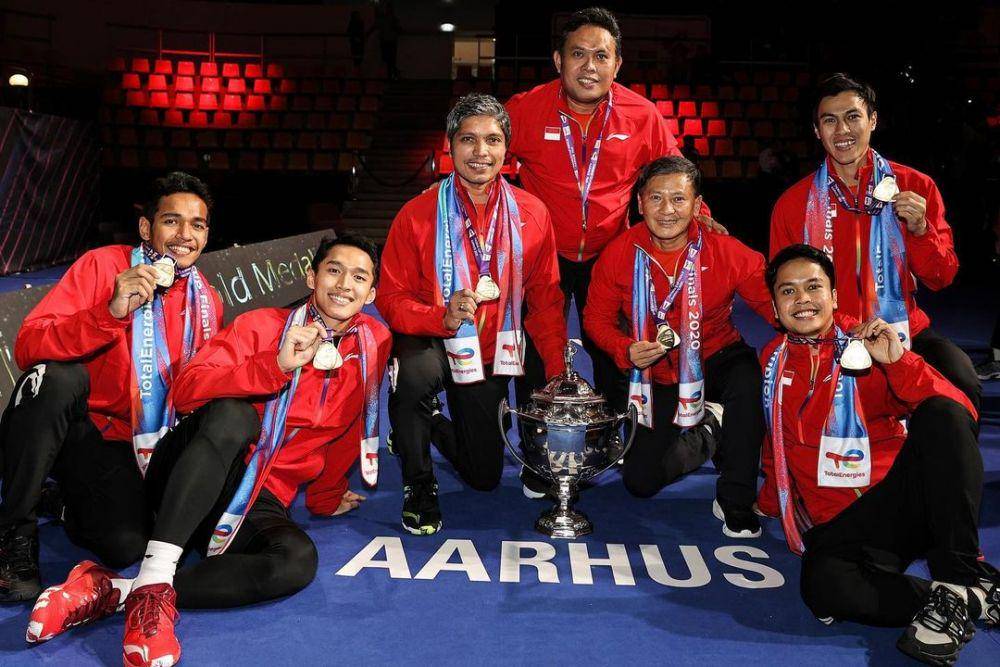 potret coach Hendry bersama Tim Thomas saat memenangi ajang Thomas Uber Cup 2020 (instagram.com/jonatanchristieofficial)