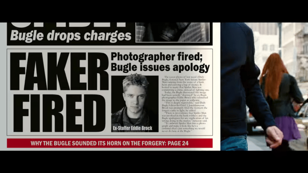 Daily Bugle menyampaikan permohonan maaf. (Dok. Sony Pictures/Spider-Man 3)