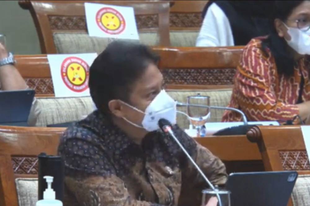 Menkes Budi Gunadi Sadikin dalam rapat Komisi IX DPR RI pada Selasa (18/1/2022). (youtube.com/Komisi IX DPR RI)