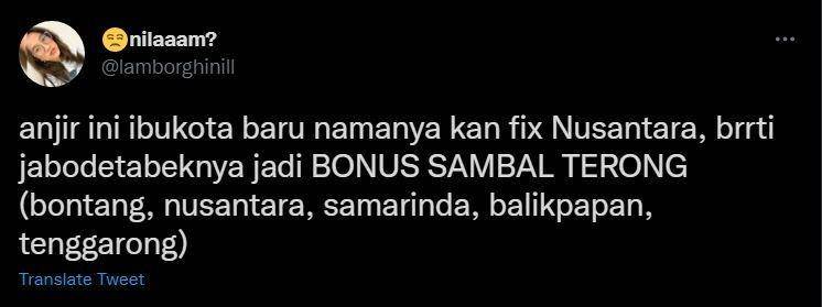 celetukan warganet ibu kota baru (twitter.com/lamborghinill)