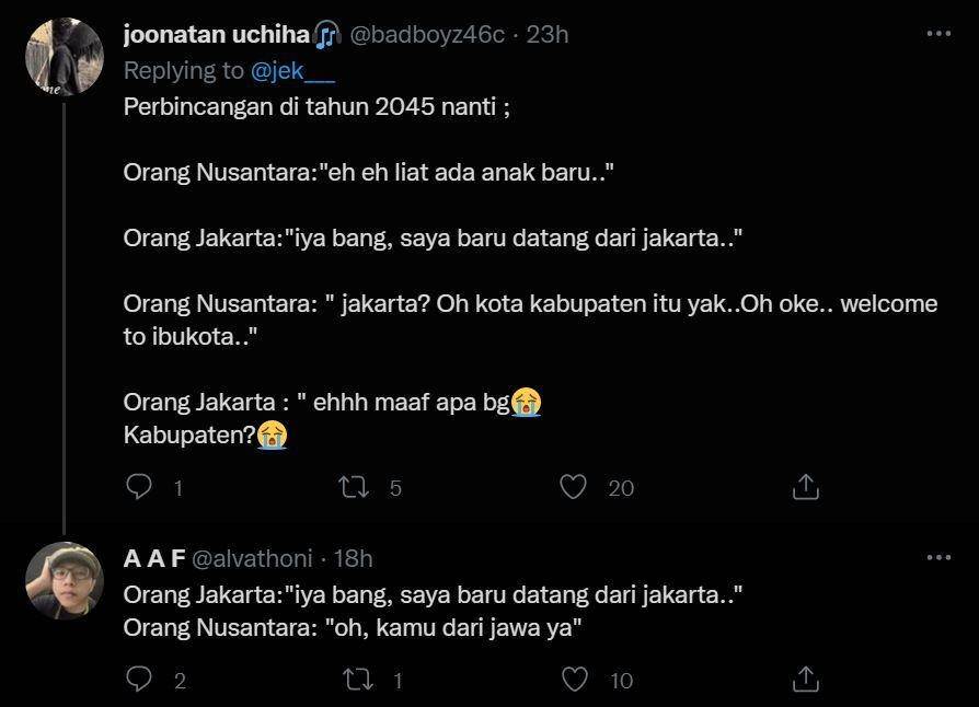 celetukan warganet ibu kota baru (twitter.com/badboyz46c)