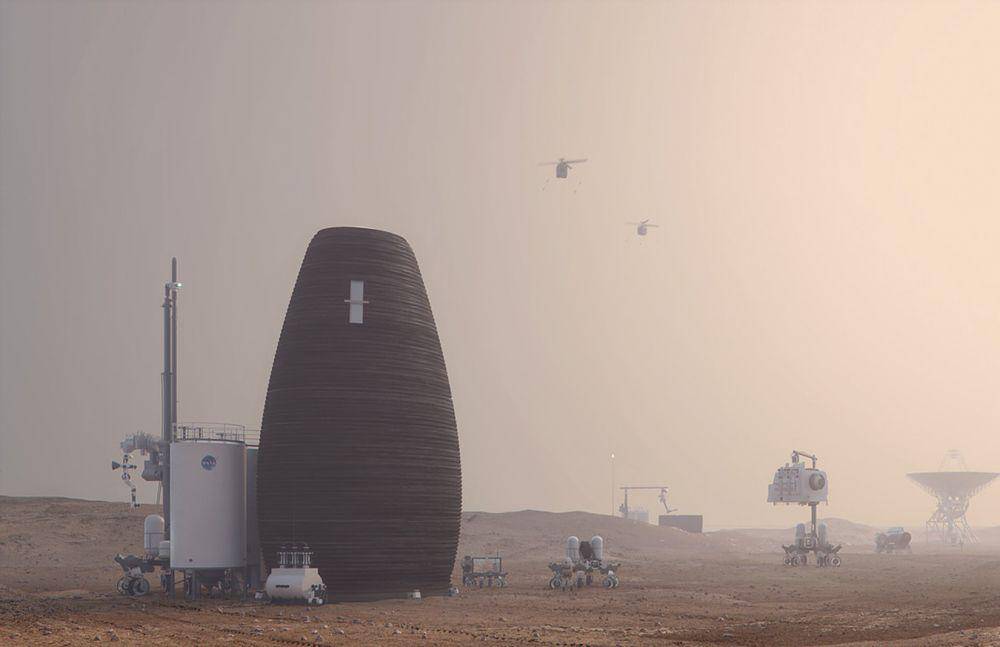 Simulasi 3D yang dibuat oleh NASA berkenaan dengan tempat tinggal kita di Mars. (thespaces.com/Plompmozes)