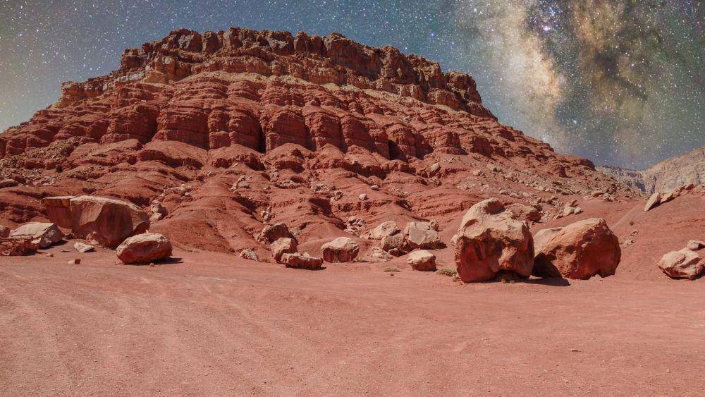 ilustrasi permukaan Mars yang gersang (pexels.com/Kindel Media)