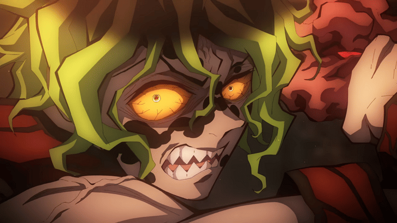 Gyutaro di episode 7 Entertainment District arc Kimetsu no Yaiba. (Dok. Ufotable/Demon Slayer: Kimetsu no Yaiba)