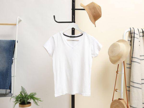 Ilustrasi kaus v-neck (unsplash/Mediamodifier)