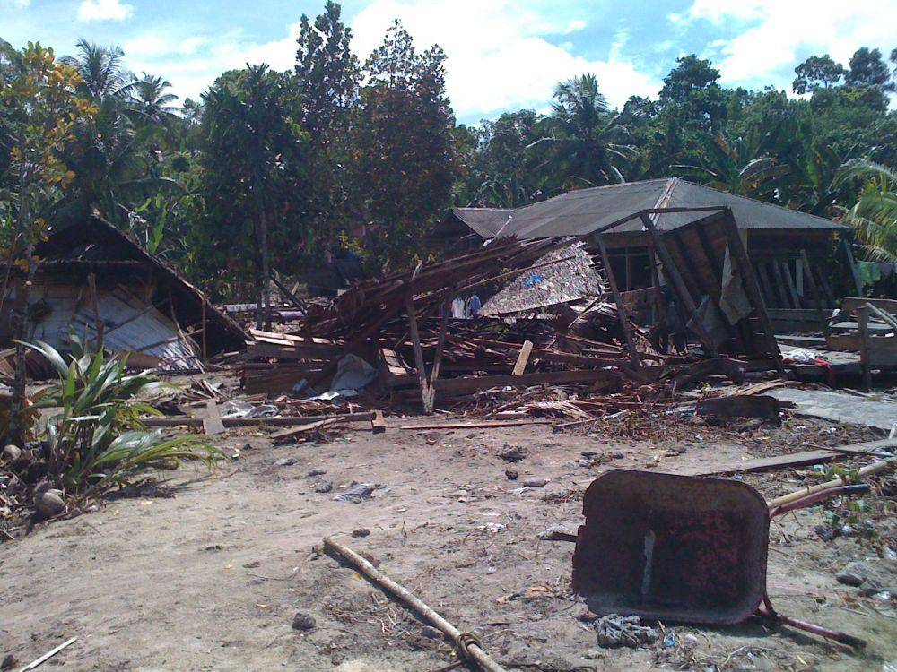ilustrasi penampakan dampak tsunami di Mentawai 2010 (commons.wikimedia.org/Department of Foreign Affairs and Trade)