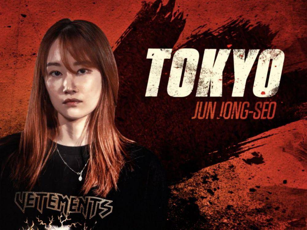 Jeon Jong Seo dalam poster promosi Money Heist: Korea - Joint Economic Area (twitter.com/lacasadepapel)