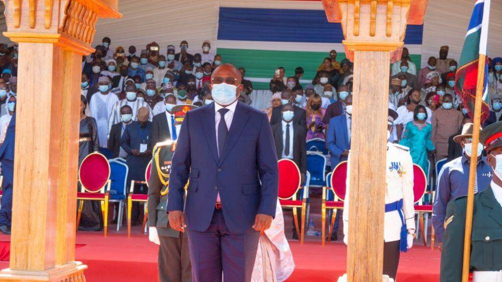 Pelantikan presiden Gambia, Adama Barrow, pada Rabu, 19/1/2022. (twitter.com/State House of The Gambia)