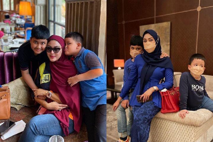 Jarang Disorot, 9 Potret Kebersamaan Nuri Shaden dan Kedua Putranya
