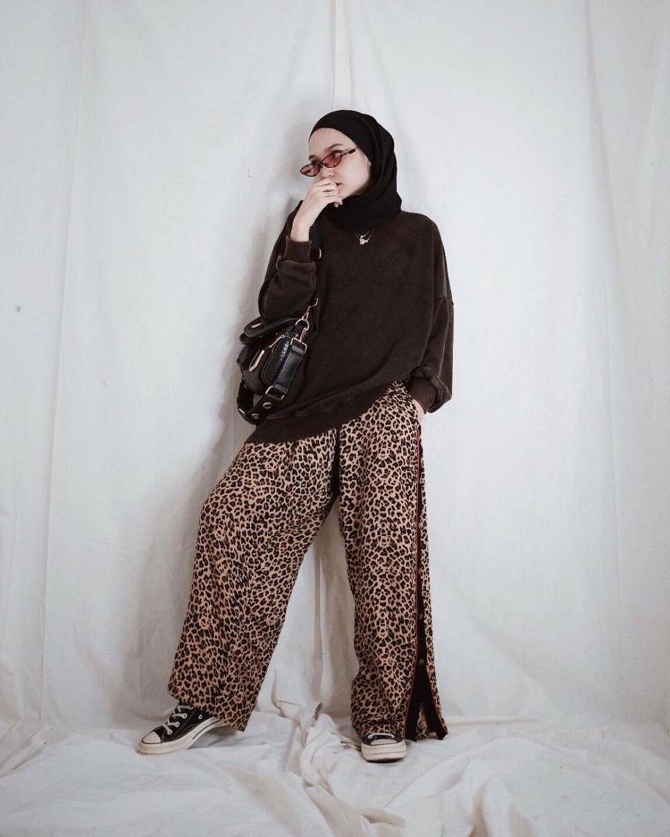 style hijab animal print Soraya Ulfa (instagram.com/sorayaulfa15)