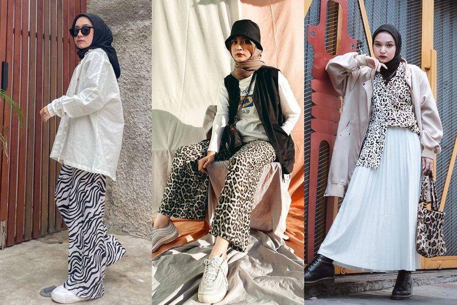 style hijab animal print (berbagai sumber)