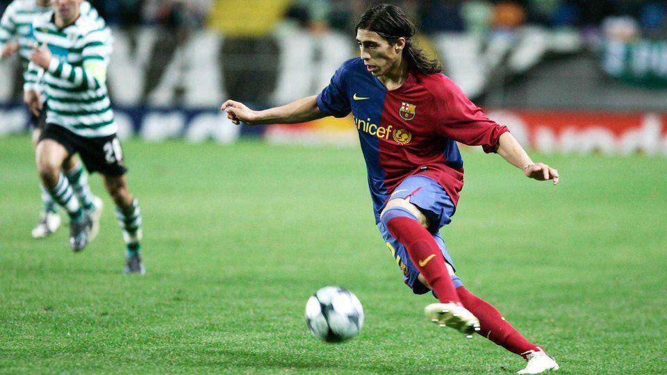 Martin Caceres ketika bermain dengan Barcelona. (twitter.com/fcbarcelona)