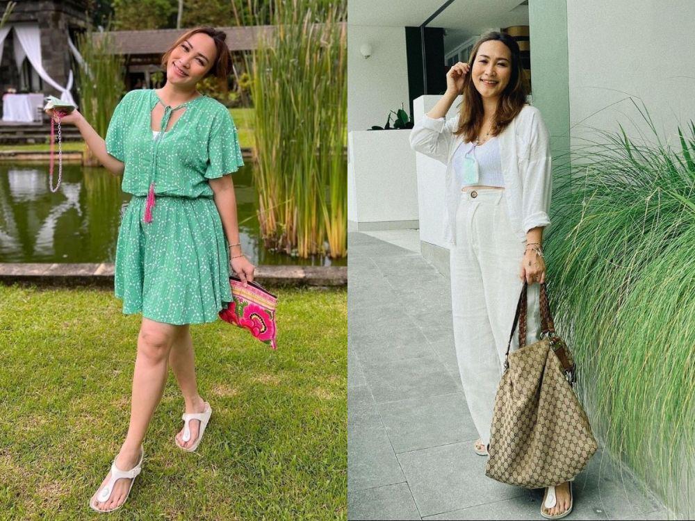 9 Pesona Sabria Kono, Istri Rio Febrian yang Fashionable Banget
