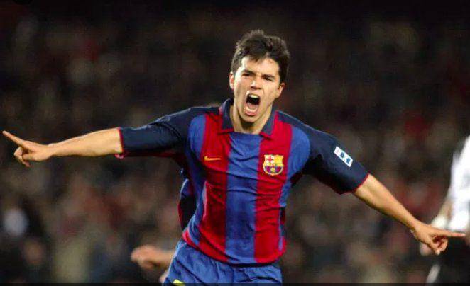 Javier Saviola ketika bermain dengan Barcelona. (twitter.com/fcbarcelona)
