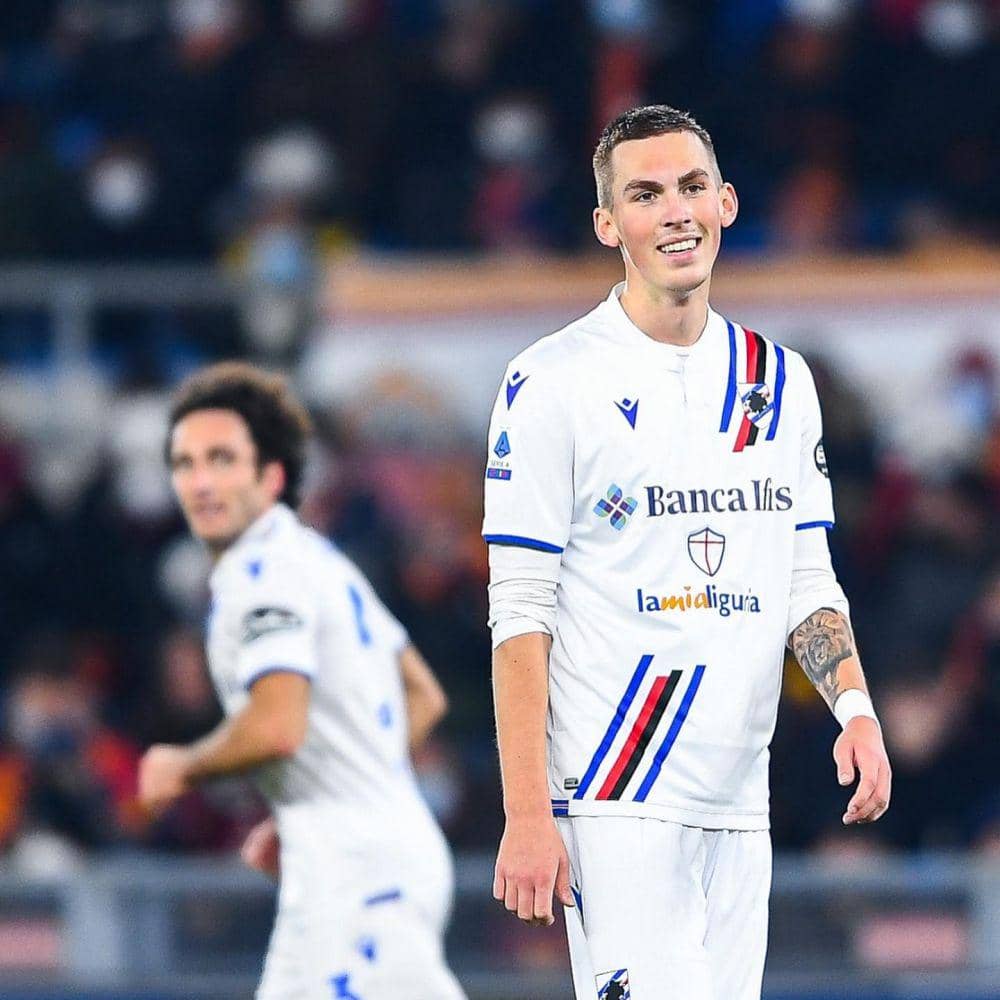 Kristoffer Askildsen saat membela Sampdoria. (instagram.com/kristoffer.askildsen)