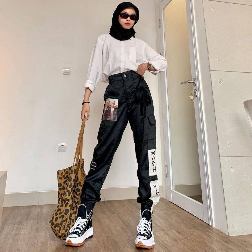 style hijab animal print (instagram.com/clarayaaa__)