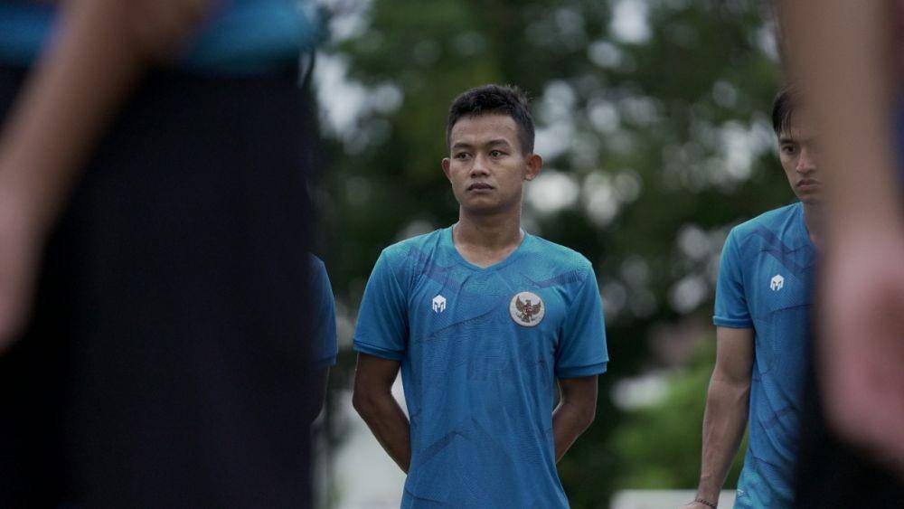 Pemain Timnas Indonesia menjalani latihan perdana di Stadion Samudra, Bali, Kamis (20/1) petang untuk persiapan melawan Timor Leste di FIFA Match Day. (Dok. PSSI)