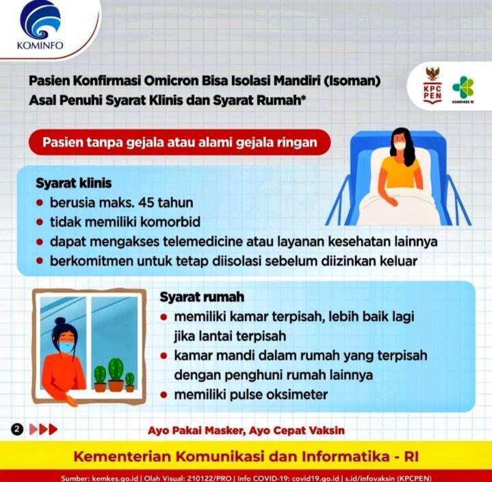 Grafis Isolasi Mandiri /Kominfo