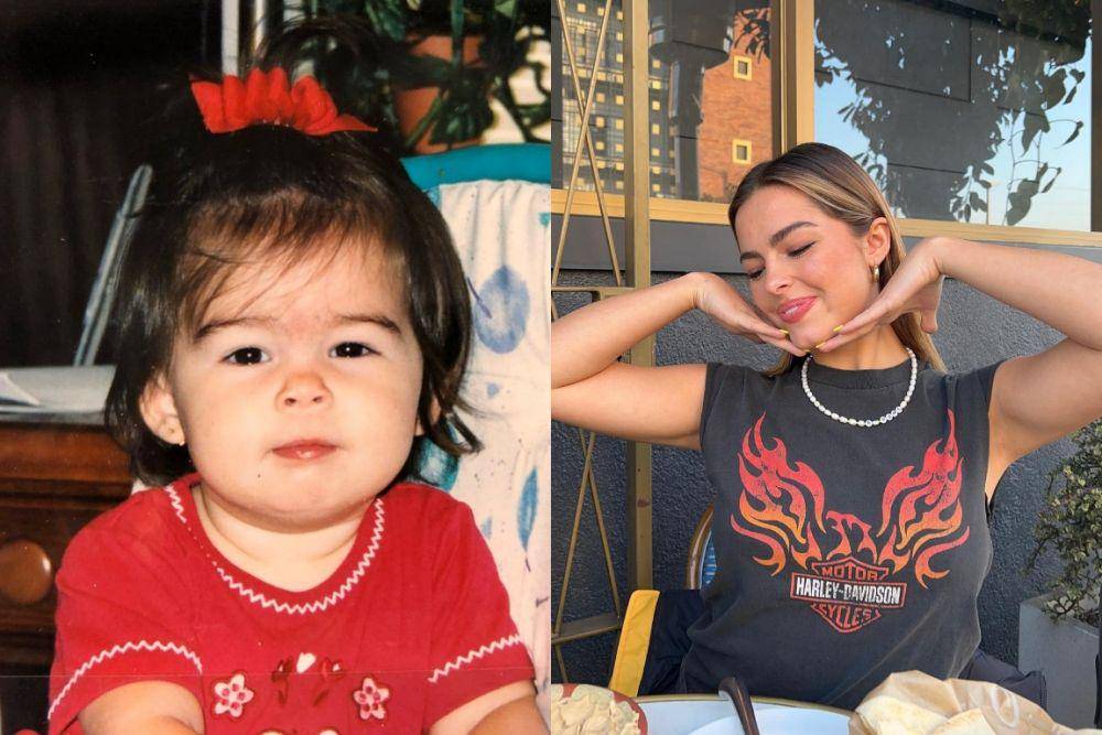 Addison Rae kecil (instagram.com/montylopez) | Addison Rae sekarang (instagram.com/addisonraee)