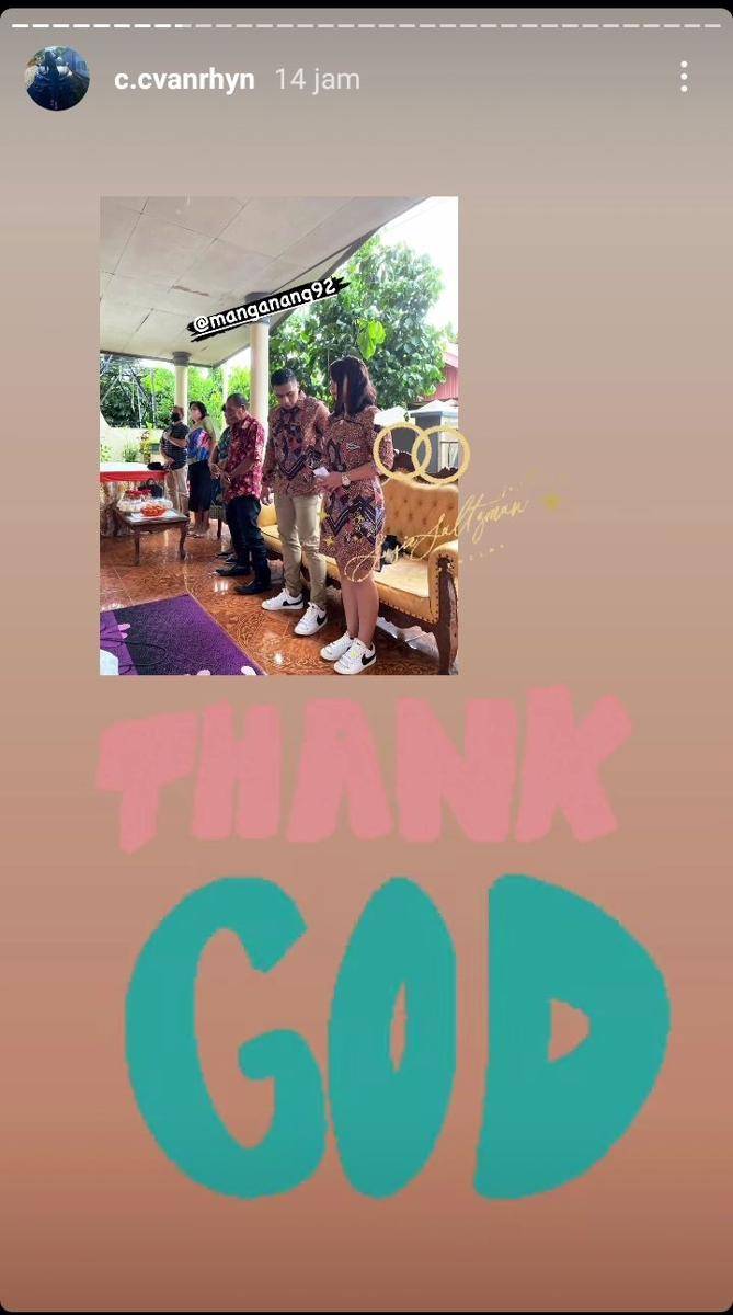 momen tunangan Aprilio Manganang dan Claudya (instagram.com/c.cvanrhyn)