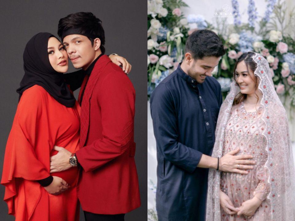 9 Potret Suami Artis saat Memegang Perut Istri yang Sedang Hamil