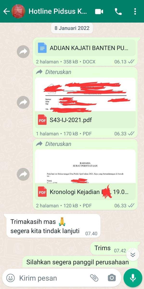 Bukti laporan MAKI ke Kejati Banten terkait pungli Rp1,7 miliar di Bandara Soekarno Hatta (dok. MAKI)