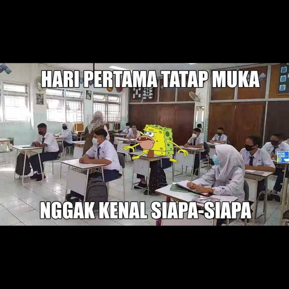 meme sekolah PTM (instagram.com/memecomic.id)