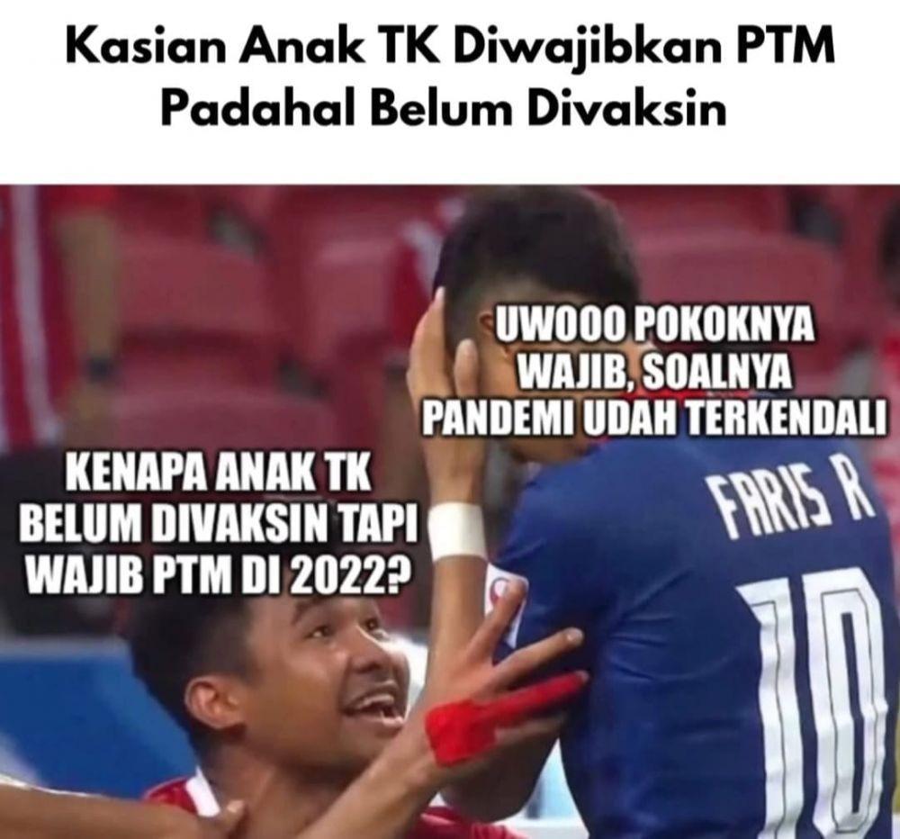 meme sekolah PTM (facebook.com/ika.susanti.37625843)